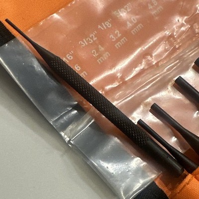 Mitutoyo 985-119 Drive Pin Punch Set 8 Piece Steel With Pouch