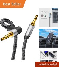 High-Fidelity 6ft 3.5mm Audio Cable with Built-In Strain Relief for Durable Use
