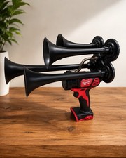 Milwaukee M18 Quad Train Horn! Extremely Loud For Sports Events Or Work Place!