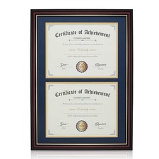ELSKER HOME Double Document/Photo Wood Frame-Made for Certificates Diploma for