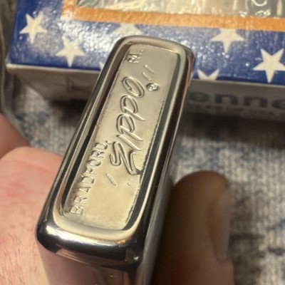 Zippo Vintage Collectible Lighter Metal Finish Silver Tone ERROR