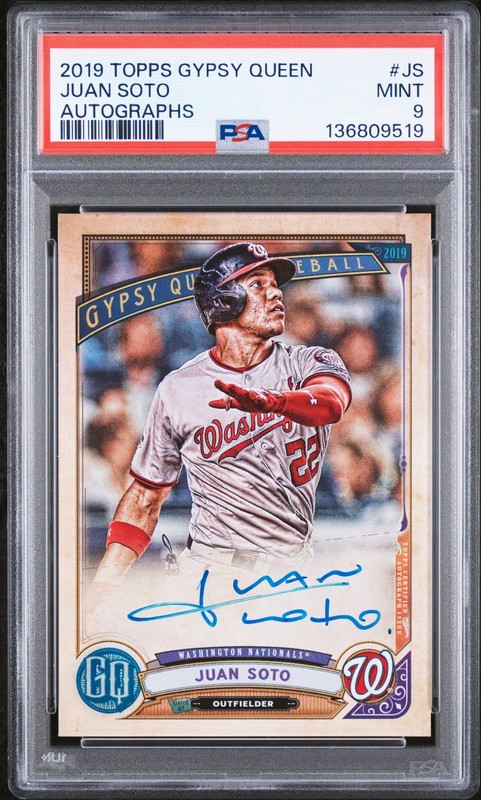 2019 TOPPS GYPSY QUEEN AUTOS #JS JUAN SOTO PSA 9 AUTO