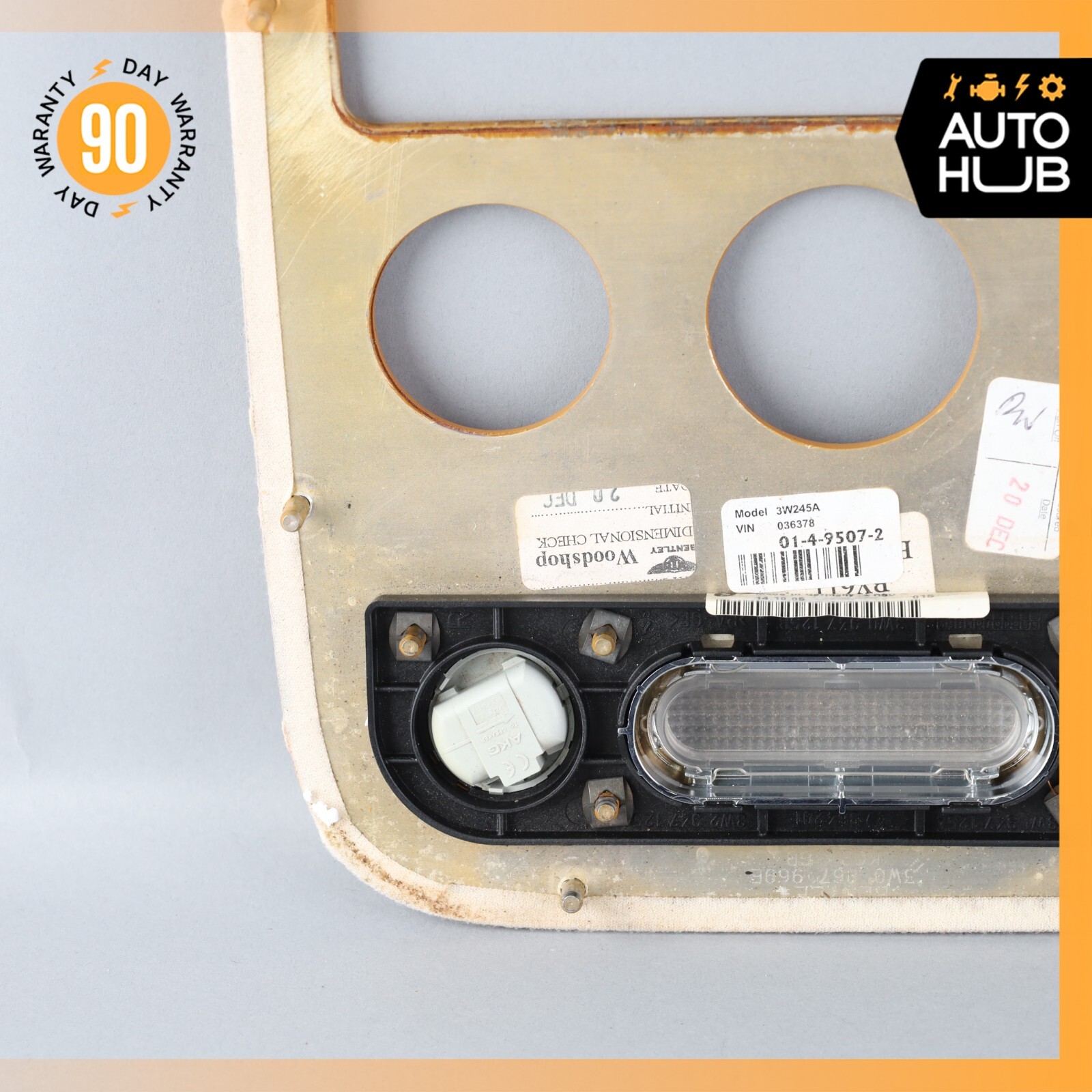 06-13 Bentley Continental Flying Spur Overhead Dome Light Trim Wood OEM 58k