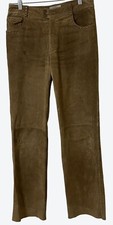 Vintage Skotts Suede Women's Size 6 Studded Brown Pants Style CP145 32" x 32"