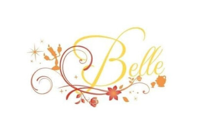 3 Inch Belle Text Decal Sparkle Glitter Beauty and The Beast Disney ...