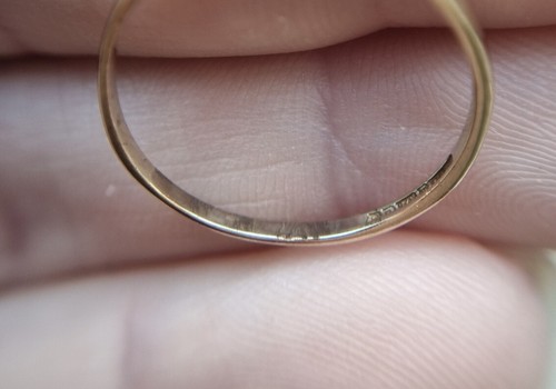 9ct Yellow Gold Hallmarked Diamond Solitaire Ring 1g N Read Description - Picture 10 of 12