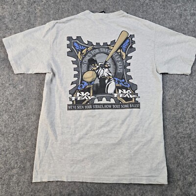 Vintage NO FEAR Baseball ''How Bout Some Balls'' T-shirt Sz L 90s Single Stitch
