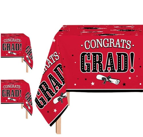 3 Pack Table Cover Graduation Tableloths Graduation Size 54" x 108" - Picture 8 of 10