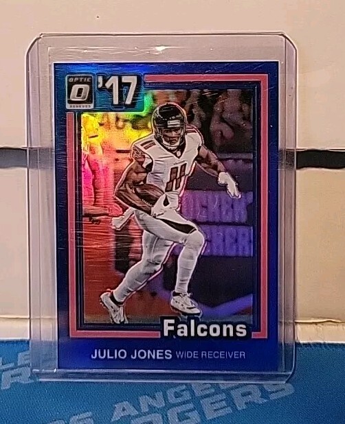 Julio Jones #14 Football Cards 2017 Panini Donruss Optic 1981 Tribute trading card — raw and PSA graded price guide
