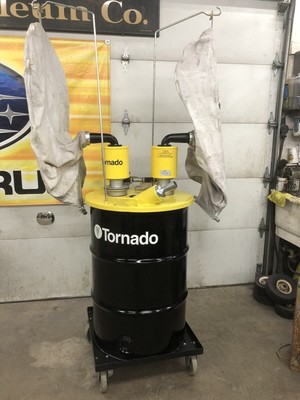 Tornado 95962 Jumbo Vacuum, Dual Venturi, Wet, Pneumatic, 55 Gal Tank w/ Cart
