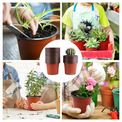 100/200Pcs Small Nursery Pots Plastic Flower Pot: Plant Seeding Pots for Garden - Picture 9 of 22
