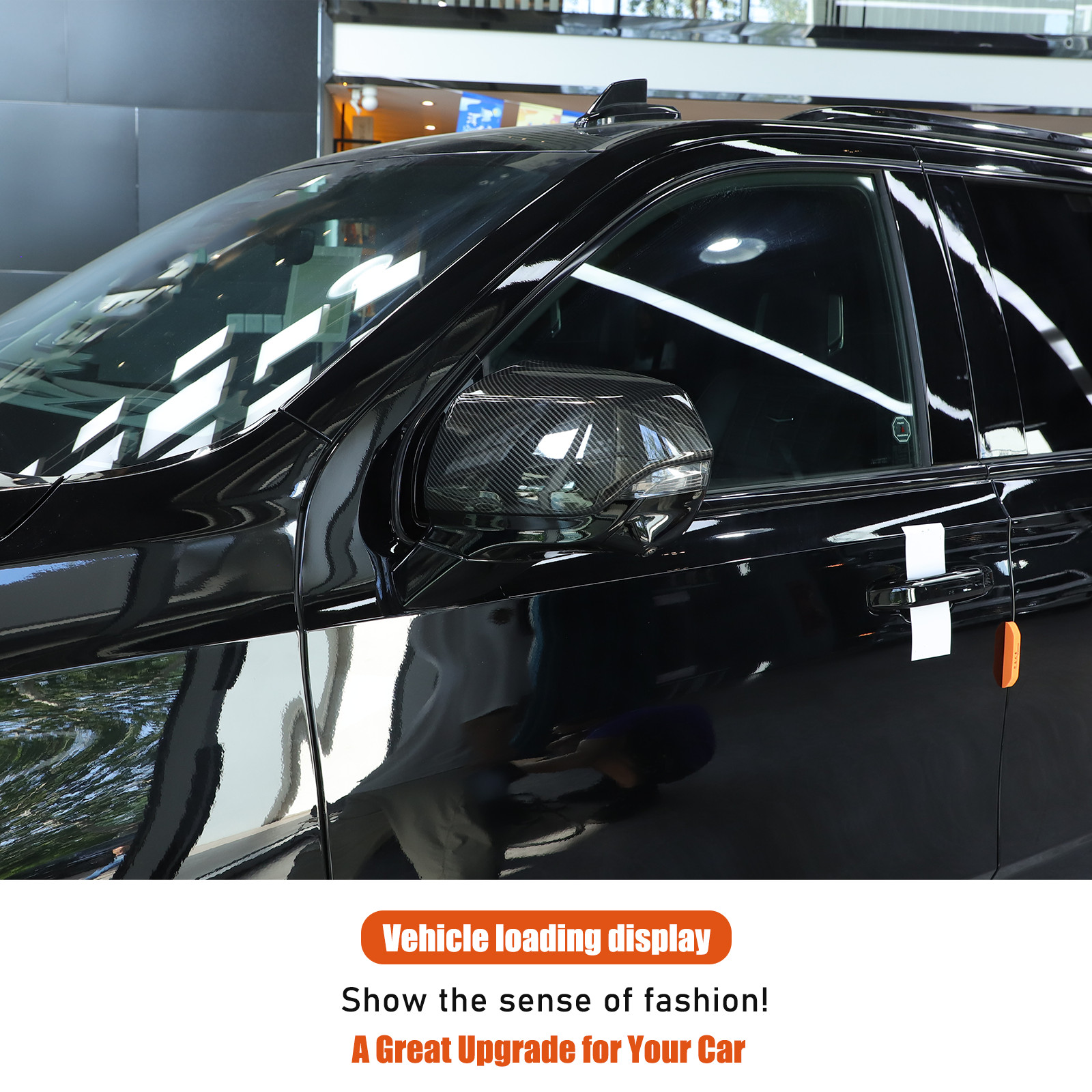 Carbon Exterior Side Rear View Mirror Cover Trim For Cadillac Escalade 2021-2025