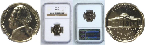 1959 5C Jefferson Nickel Proof NGC PF 67