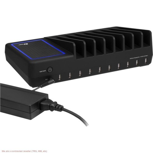 10-Port USB Charging Station with Ambient Light Deck - 120 V AC, 230 V AC Inp... - Picture 4 of 6