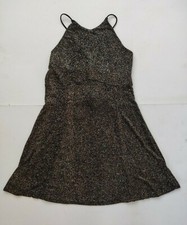 Urban Outfitters Dress Womens Large Black Halle Sparkle Halter Mini Party Skirt