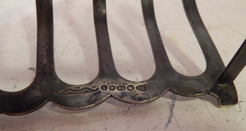 An antique George Bowen silver plated toast rack - Picture 9 of 15