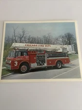 Chicago, IL Snorkel Squad 3 Fire Truck  Card Stock Sales Photo 8 X 10