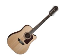 Washburn Hd10sce12-o Heritage 10 Series Cutaway Acoustic Guitar Natural Used