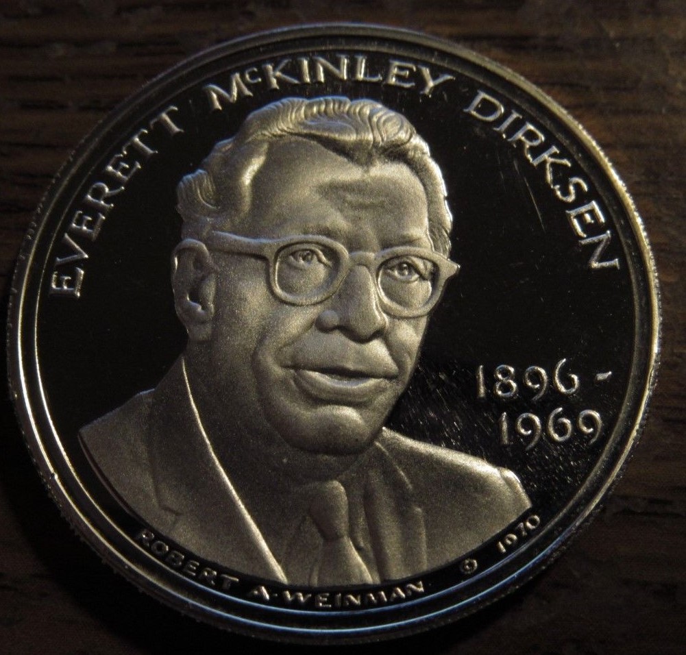 1970 Everett McKinley Dirksen Illinois .999 Silver Round - 29.1g