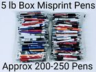 5lb Wholesale Bulk lot Misprint Plastic Retractable Click Pens: 200-250 Per Box