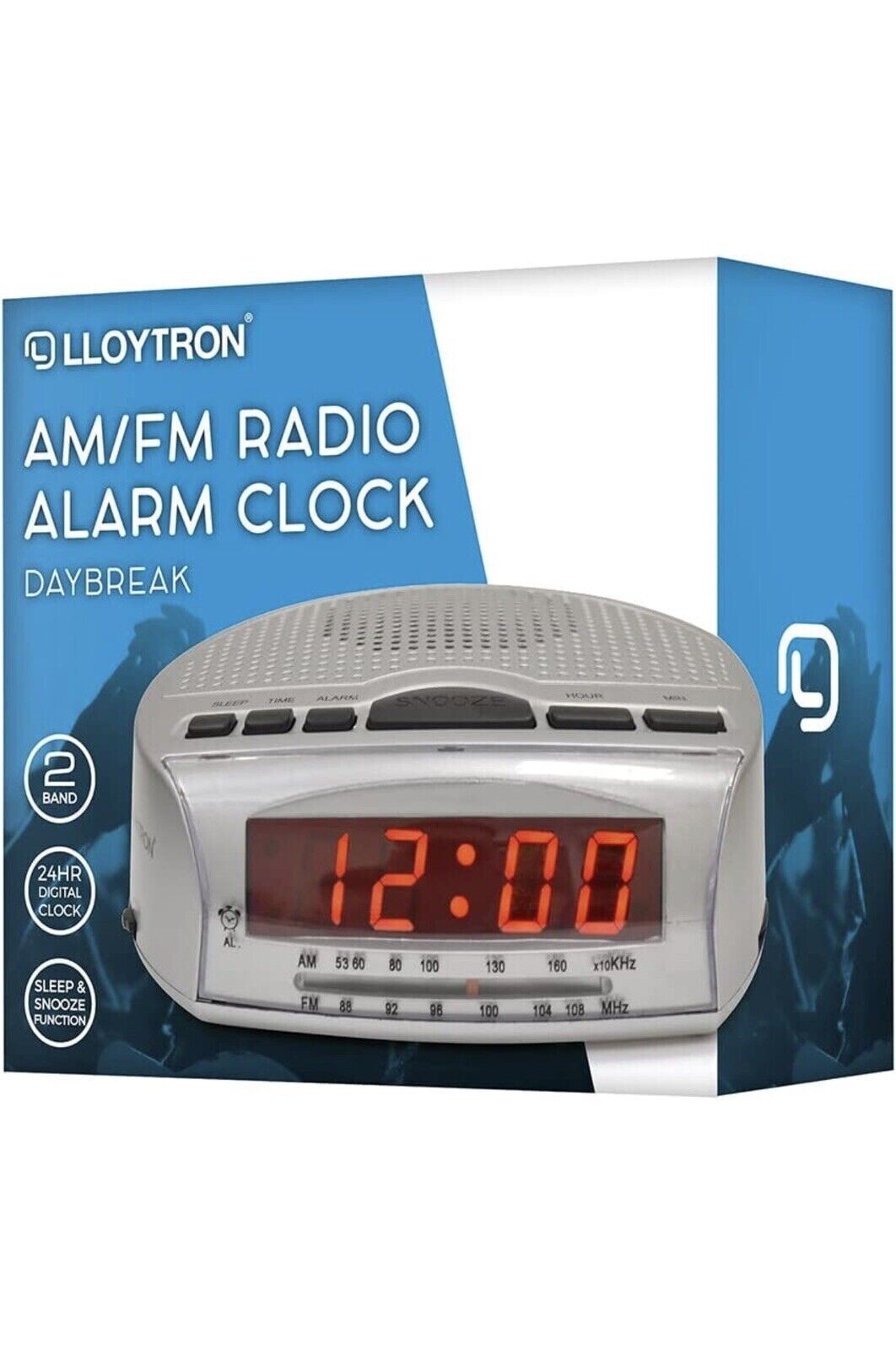 Alarm Clock Radio Digital with Buzz or Radio Snooze Function LLOYTRON