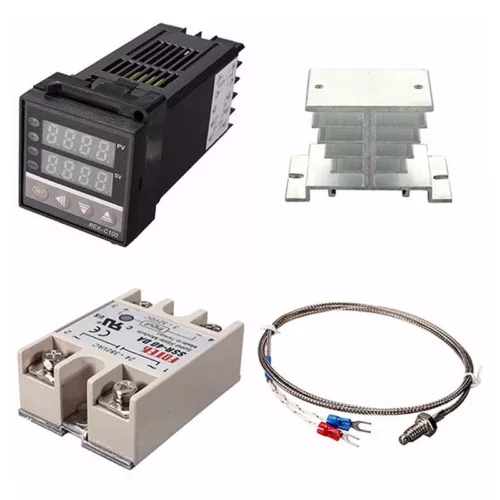 4PCS REX-C100 Digital LED PID Temperature Controller Kits AC 110V-240V