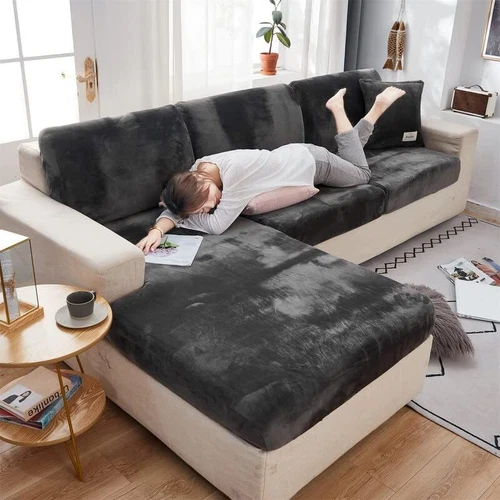 1/2/3 Seater Sofa Cushion Cover Stretch L Shape Slipcover Furniture Protector US - Bild 11 von 70