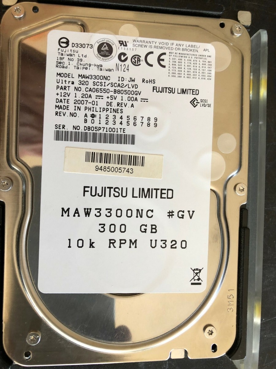 maw3300nc Fujitsu 300?GB ultra-320?SCSI 80-pin Centronics