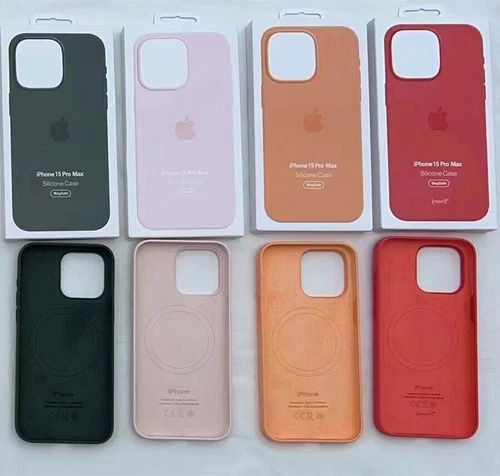 For Apple iPhone 15 14 13 12 14 Plus 13 Pro Max Silicone Case With MagSafe Cover
