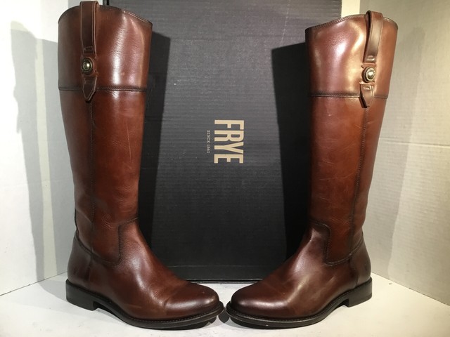 Frye Womens Size 8 Jayden Button Tall Redwood Leather Zip Western Boots ZB-660 | eBay