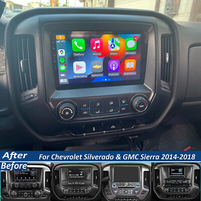 For Chevrolet Silverado GMC Sierra 2014-2018 Android Navi GPS Car Stereo Radio