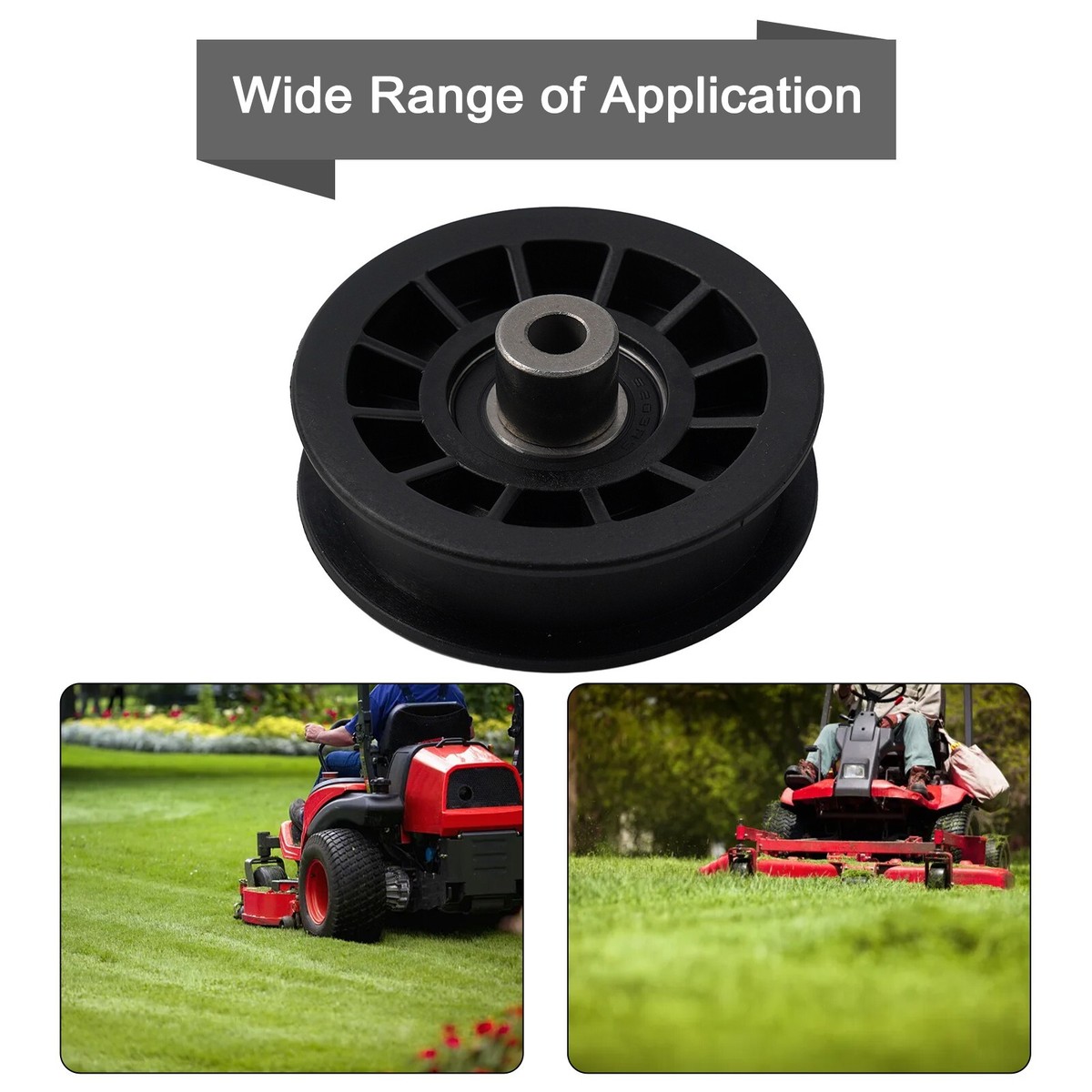 liberty　0430 1x Lawn Mower Part Lawn Tractor 194327 Black Flat Idler Pulley For