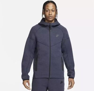 Nike Tech Fleece Navy Obsidian Heather/Black | Medium | FB7921-473