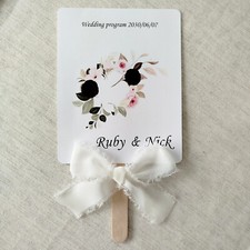 Personalized hand fans, wedding hand fans, wedding favors, 50 units