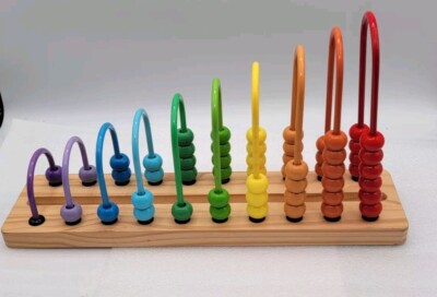 Math Educational Teaching Abacus. Vintage.