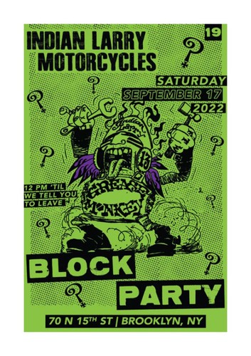 Indian Larry 10 block party A4 signed picture photograph poster Choice of frame - Picture 2 of 4