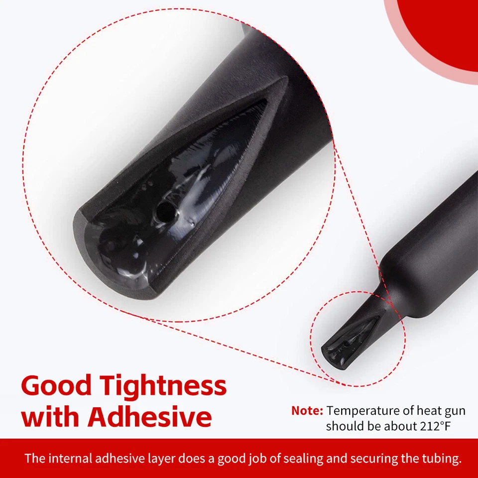 270X Marine Grade Dual-Wall Adhesive Glue Lined Heat Shrink Tubing Ratio 3:1 - image 4 of 4