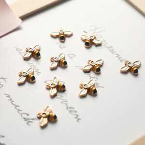 28pcs Mixed Alloy Enamel Bees Pendants Daisy Cute Metal Charms Crafting 12~21mm 