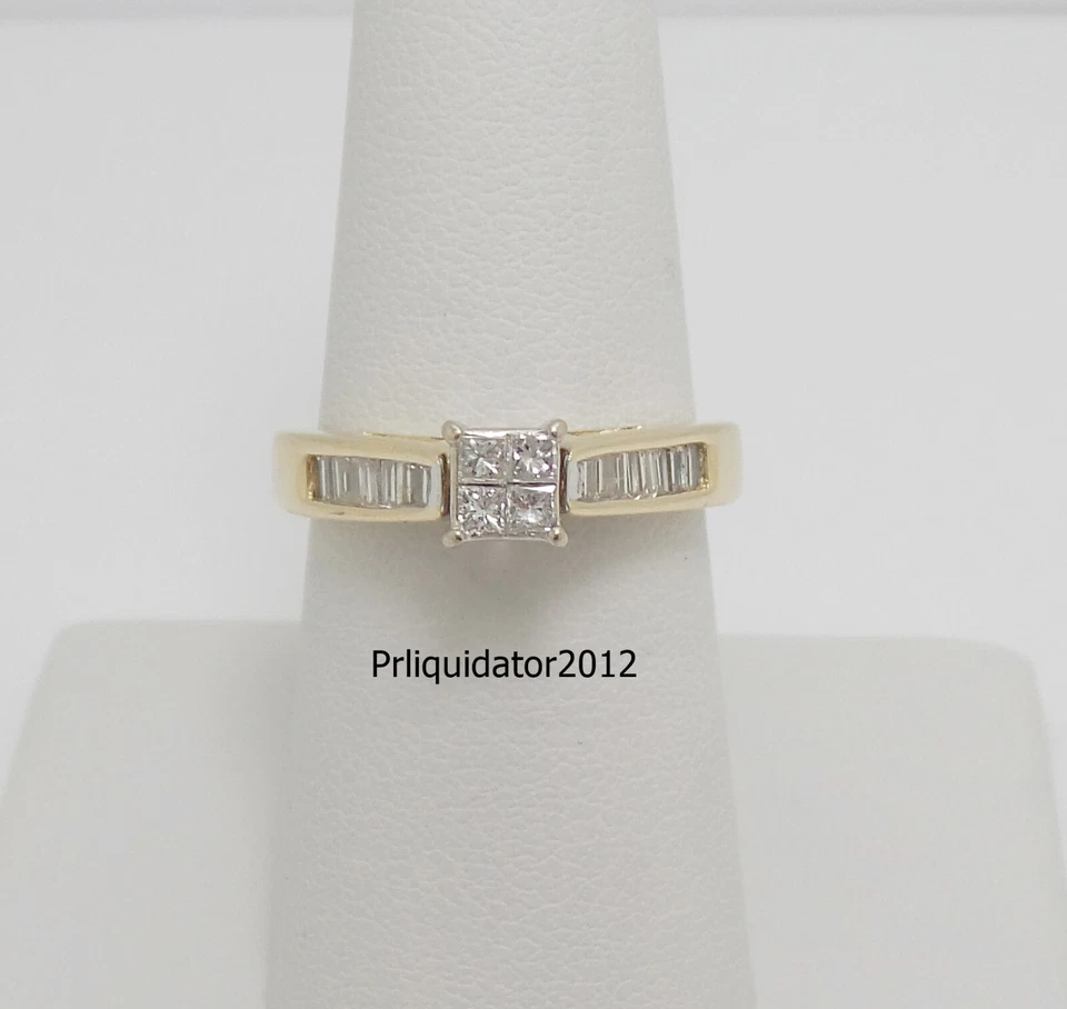 5/8CT Natural Diamond Engagement Anniversary Wedding Ring 14K Yellow Gold Band - Image 2 of 4