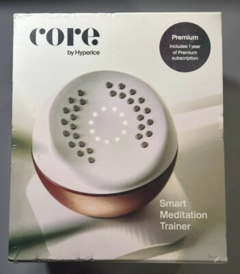 Hyperice Core Premium Smart Meditation Trainer - White - Sealed 