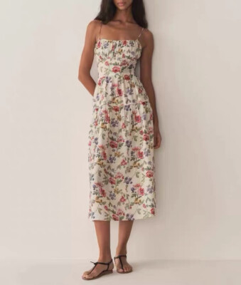 floral backless midi dress Women Doen A-line 1002 PrettyLittleThing Women's Double Layer Color:GREY Do Not Bleach