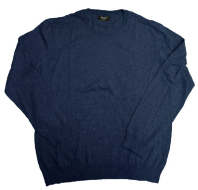 Method Men's Cotton Cashmere Crew Neck Sweater Navy