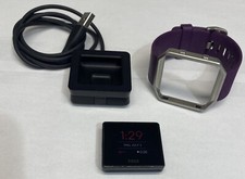Fitbit Blaze FB502 Fitness Activity Tracker Small Purple Band With Charger