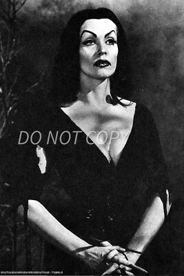 Horror Photo Vampira 1950s Gothic Icon TV Host Dark Glamour Actress 8x10 Reprint