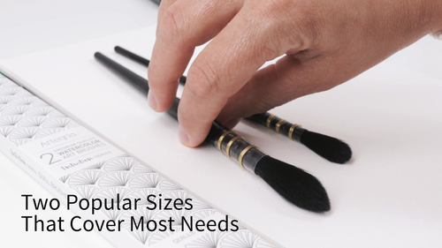 ARTEGRIA Aquarellpinsel Set - synthetische Eichhörnchen Feder Pinsel, Größen # 2 # 6 - Video 1 von 1