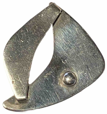 PAUL MILLER STERLING SILVER MID CENURY MODERN ARTISAN ABSTRACT SCULPTURE PIN