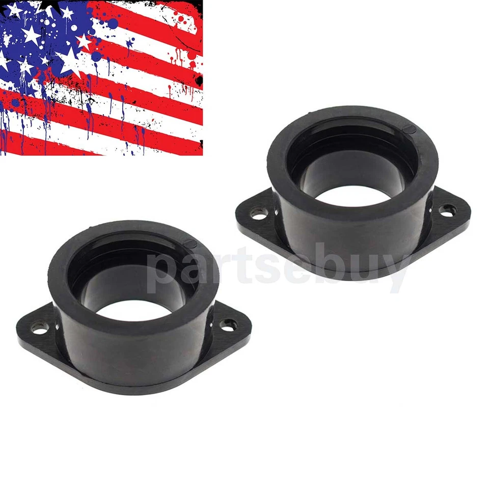 2 x Colector de admisión de carburador bota aislador de carburador para Kawasaki 440 LTD KZ440B Foto 2 de 4