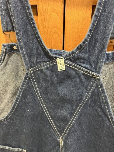 Vintage Key Blue Denim Jean Overalls Size 50x30 100% Cotton EUC - Picture 5 of 6