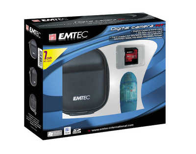 SK Emtec Digital Camera Kit 1Gb (1GB SD Speicherkarte + Hardcase + d Player
