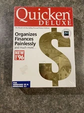 NOS Quicken Deluxe 96 for Windows 95 Financial Software Floppy Disk